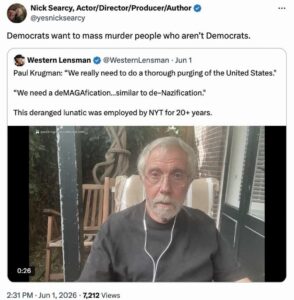 Paul Krugman wants to nuke red America from orbit