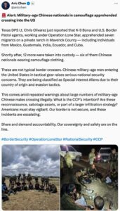 Chicoms continue to slip across the border