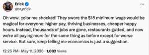 Minimum wage mandates equal no jobs
