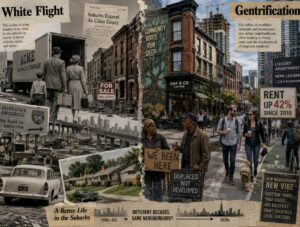 The history of white flight and gentrification