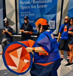 Tubby Knicks fan caught dumping trash all over the sidewalk so she can steal the limited edition garbage can