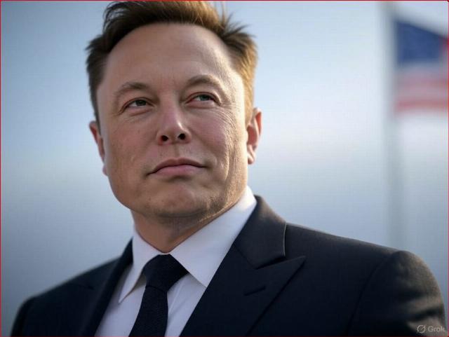 Elon Musk the hero and patriot, ai-generated image