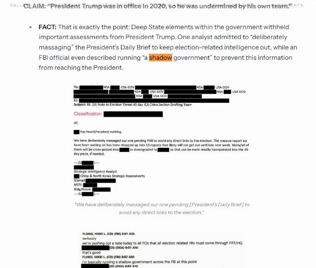 white house documents on shadow government