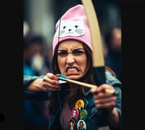 L.A. Times touts ‘Mindful Archery’ women’s group that uses pictures of President Trump for target practice