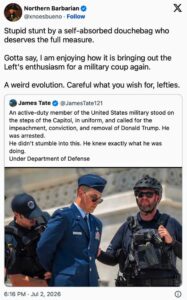 A military officer turns useful idiot