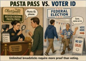 It’s harder to get endless pasta at Olive Garden than to vote in 26 states