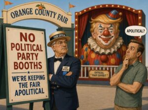 Photo celebrating Trump’s death displayed at the Orange County (CA) Fair