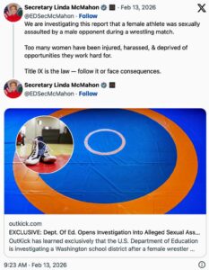 Trans rape in girl’s wrestling in Washington state